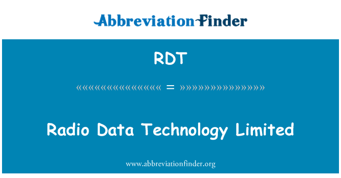 RDT: Radio Data Technology Limited