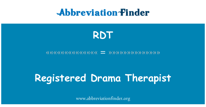 RDT: Registrované Drama terapeut