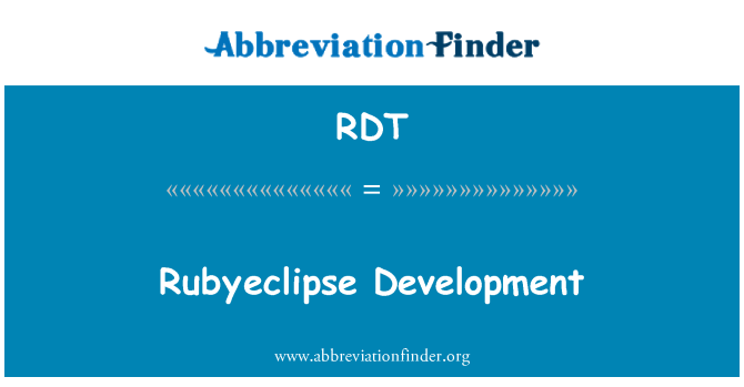 RDT: Rubyeclipse vývoj