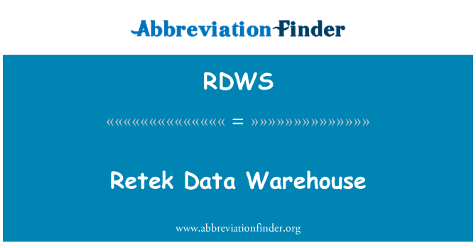 RDWS: Warws Retek Data