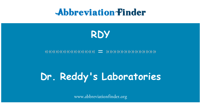 RDY: Dr. Reddy's Laboratories