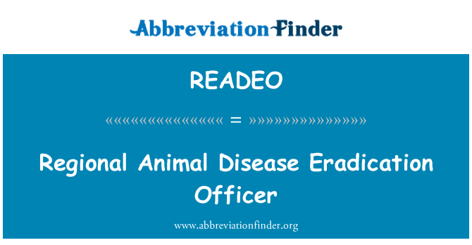 READEO: Regionale Animal Disease Tilgung Officer