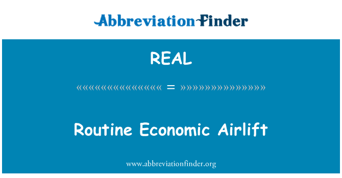 REAL: Routine Economic Airlift