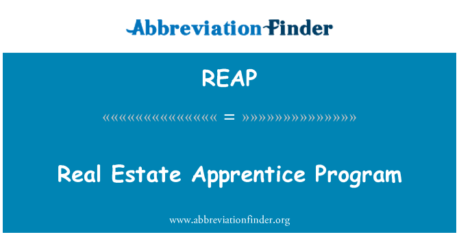 REAP: Immobilien-Lehrling-Programm