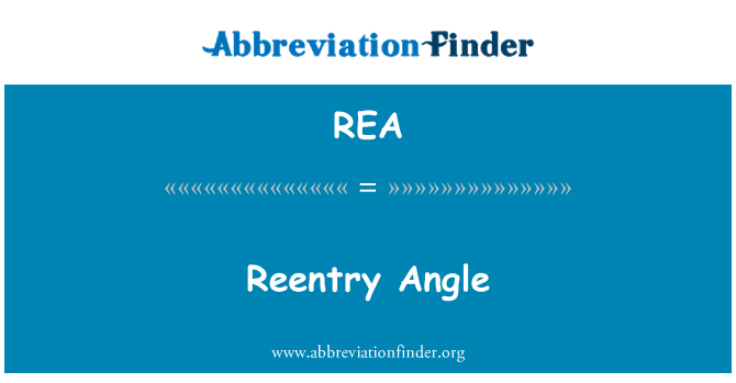 REA: Angle de rentrée