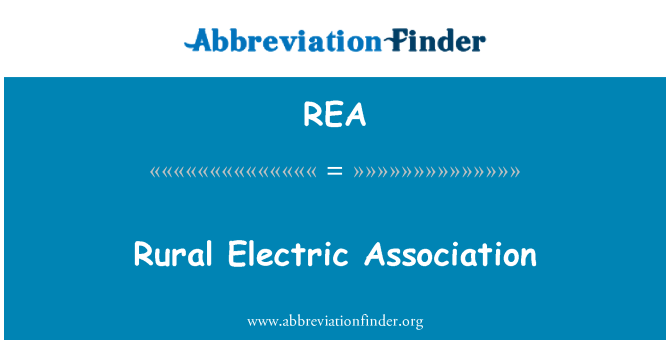 REA: دیہی الیکٹرک ایسوسی ایشن