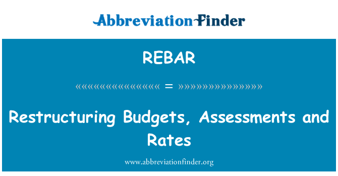 REBAR: Restructuring Budgets, Assessments and Rates