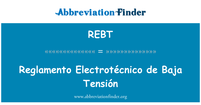 REBT: Tensión Reglamento Electrotécnico de Baja