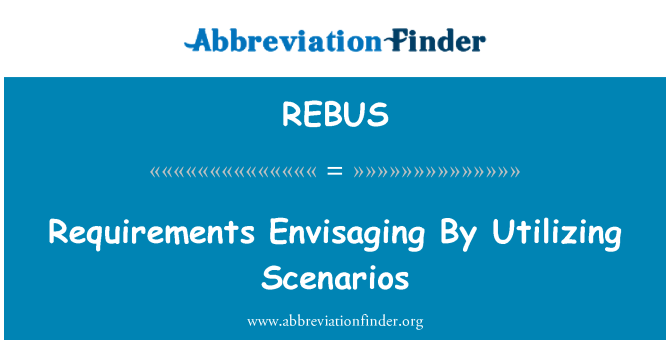 REBUS: Yêu cầu Envisaging bằng cách sử dụng kịch bản