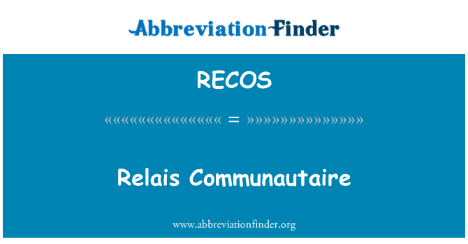 RECOS: Relais Communautaire