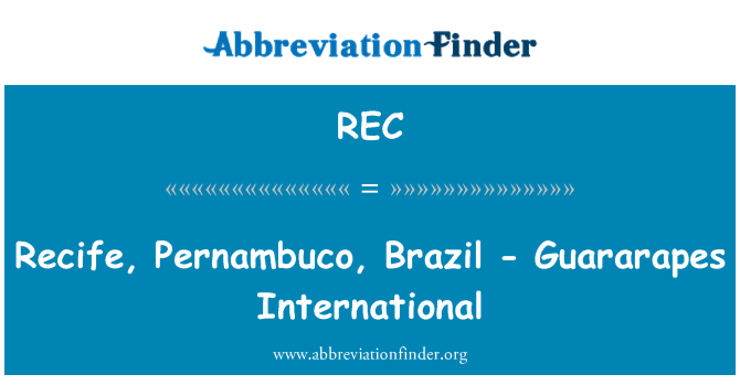 REC: Recife, Pernambuco, Bra-xin - Guararapes International