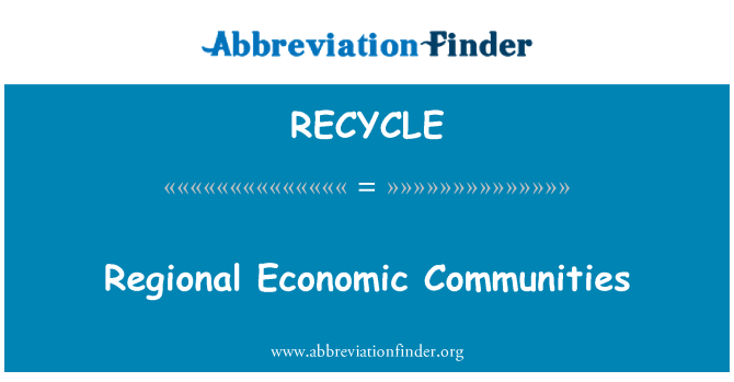 RECYCLE: Regionální hospodářská Společenství