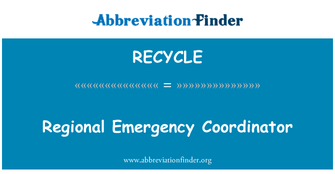 RECYCLE: Noodgevallen regiocoördinator