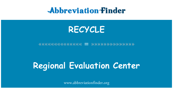 RECYCLE: Arviointi aluekeskus