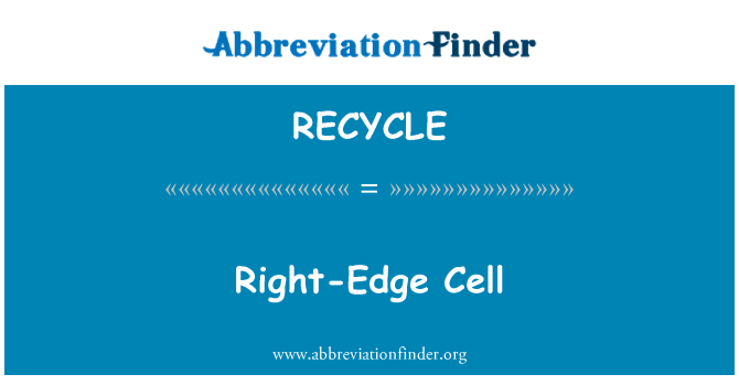 RECYCLE: Cell ymyl dde