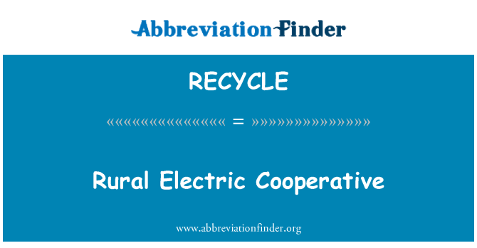 RECYCLE: Podeželja električne zadruge