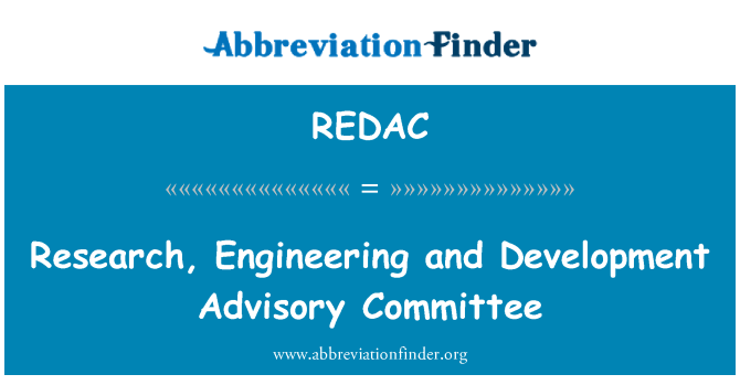 REDAC: Исследования, инжиниринг и разработка Консультативный комитет