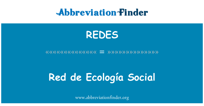 REDES: Rosso de Ecología Social