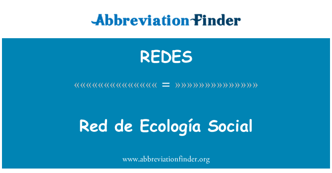 REDES: Socialni red de Ecología