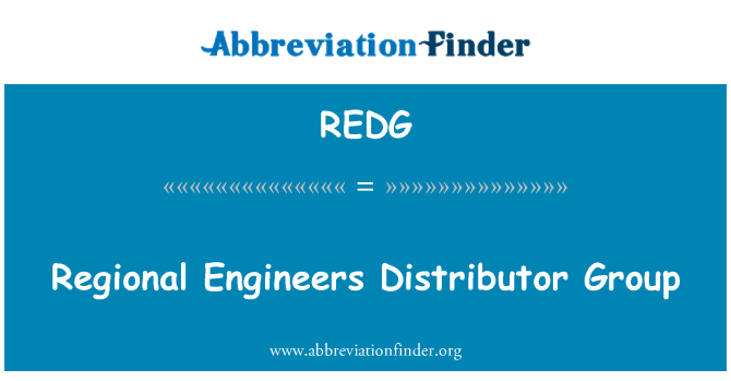 REDG: क्षेत्रीय इंजीनियरों वितरक समूह