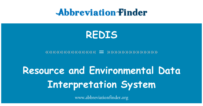 REDIS: Ir-riżorsa u tas-sistema ta ' l-interpretazzjoni tad-Data ambjentali