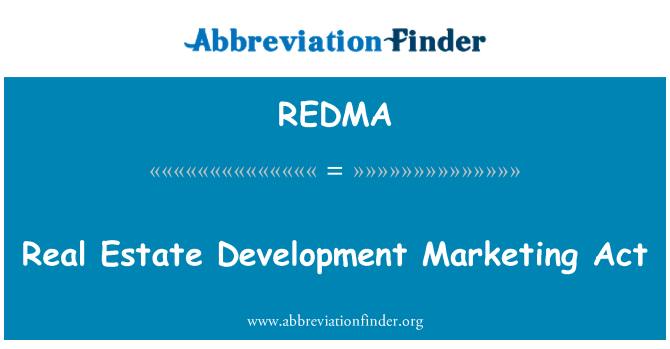 REDMA: 房地产开发市场营销行为