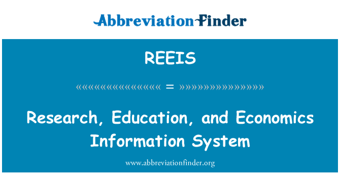 REEIS: Forskning, utdanning og økonomi informasjonssystem
