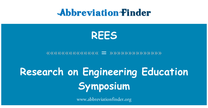 REES: Penelitian teknik pendidikan Simposium