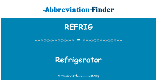 REFRIG: Frigorifero