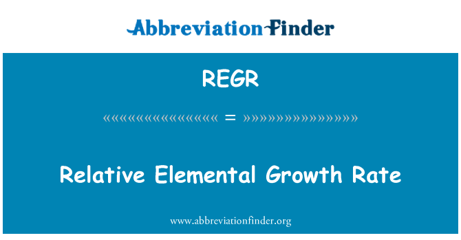 REGR: 元素の相対成長率