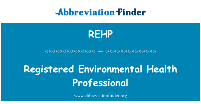 REHP: Registreeritud Environmental Health Professional