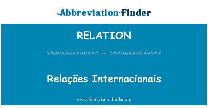 RELATION: Relações Internacionais