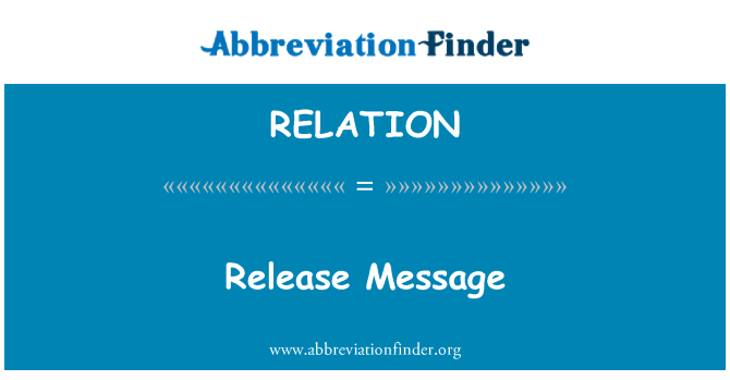 RELATION: Version mesaj