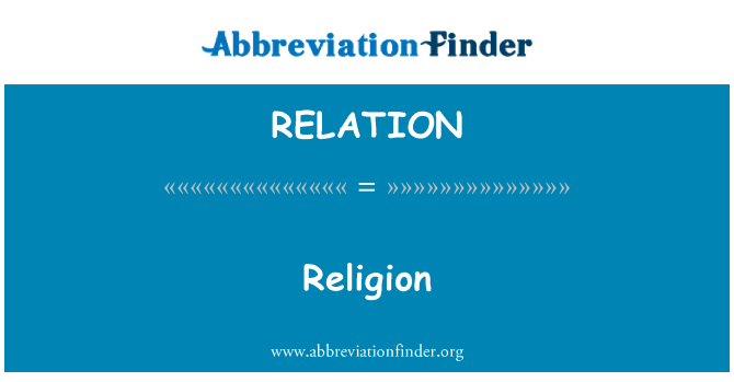 RELATION: Religion