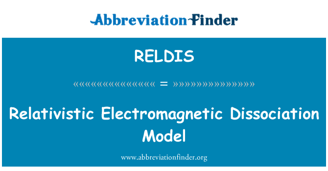 RELDIS: Modèl relativiste Dissociation Électromagnétique