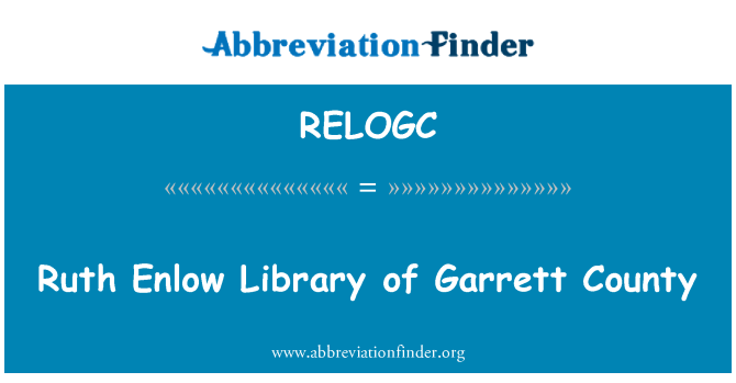 RELOGC: Ο νομός Garrett Ruth Enlow βιβλιοθήκη