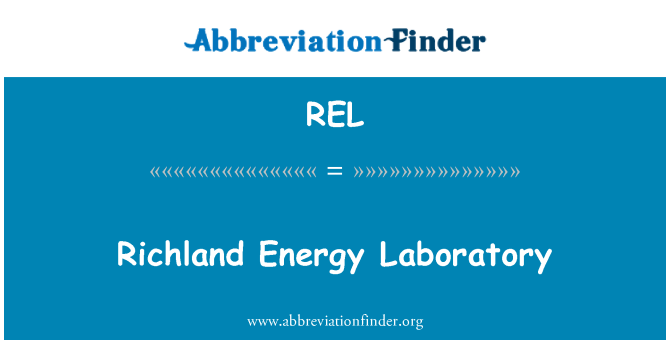 REL: Richland Energy Laboratory