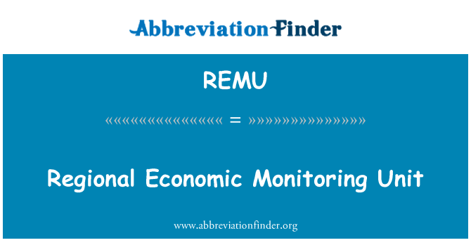 REMU: Unità di monitoraggio economico regionale