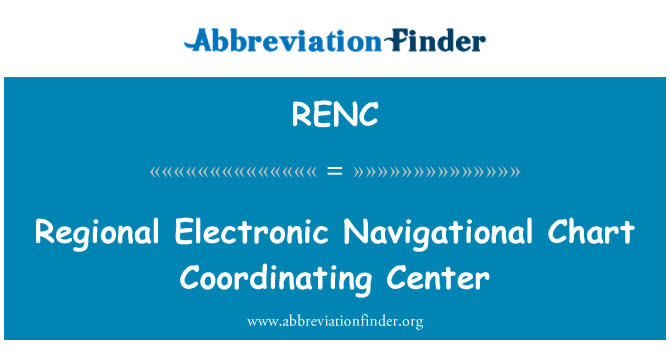 RENC: Carta de navegación electrónica regional Coordinador centro