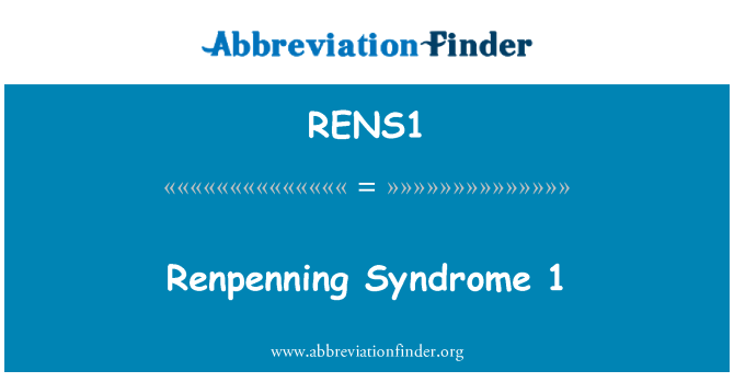 RENS1: Renpenning 綜合征 1