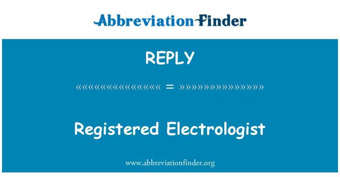 REPLY: Registriranih elektrolog