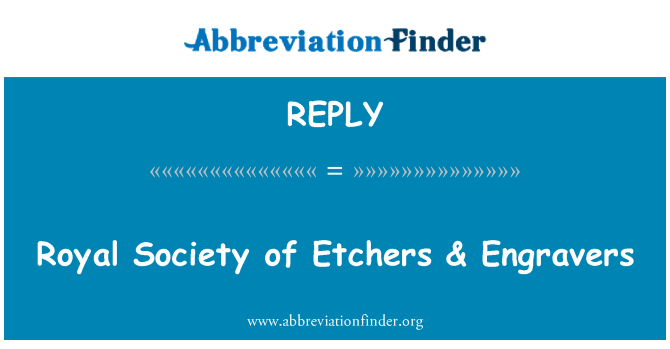 REPLY: Royal Society of Etchers & Engravers