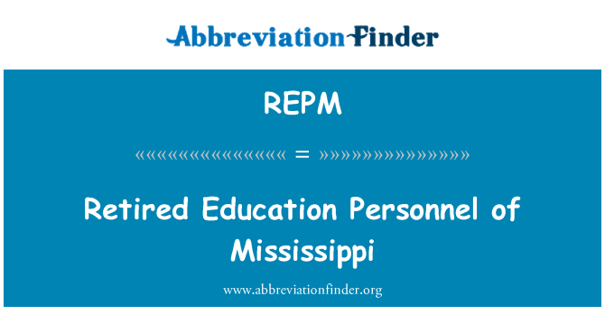 REPM: Emerytowany edukacji personelu z Missisipi