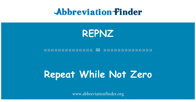 REPNZ: Lặp lại trong khi không Zero
