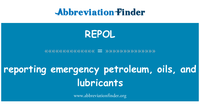 REPOL: Presentació d'informes d'emergència petroli, olis i lubricants