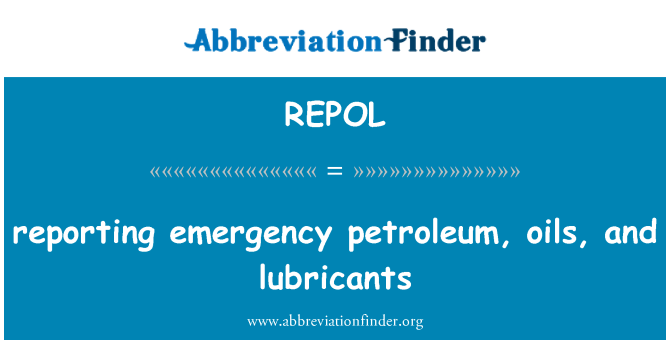 REPOL: lubricantes, aceites y petróleo de emergencia información