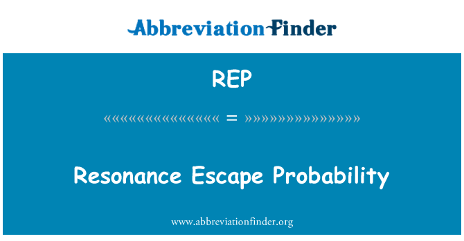 REP: Resonance pobeg verjetnost