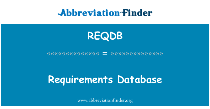 REQDB: Persyaratan Database