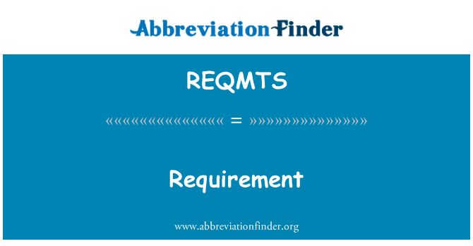REQMTS: Uvjet