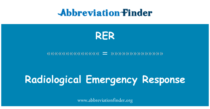 RER: Respuesta a emergencias radiológica